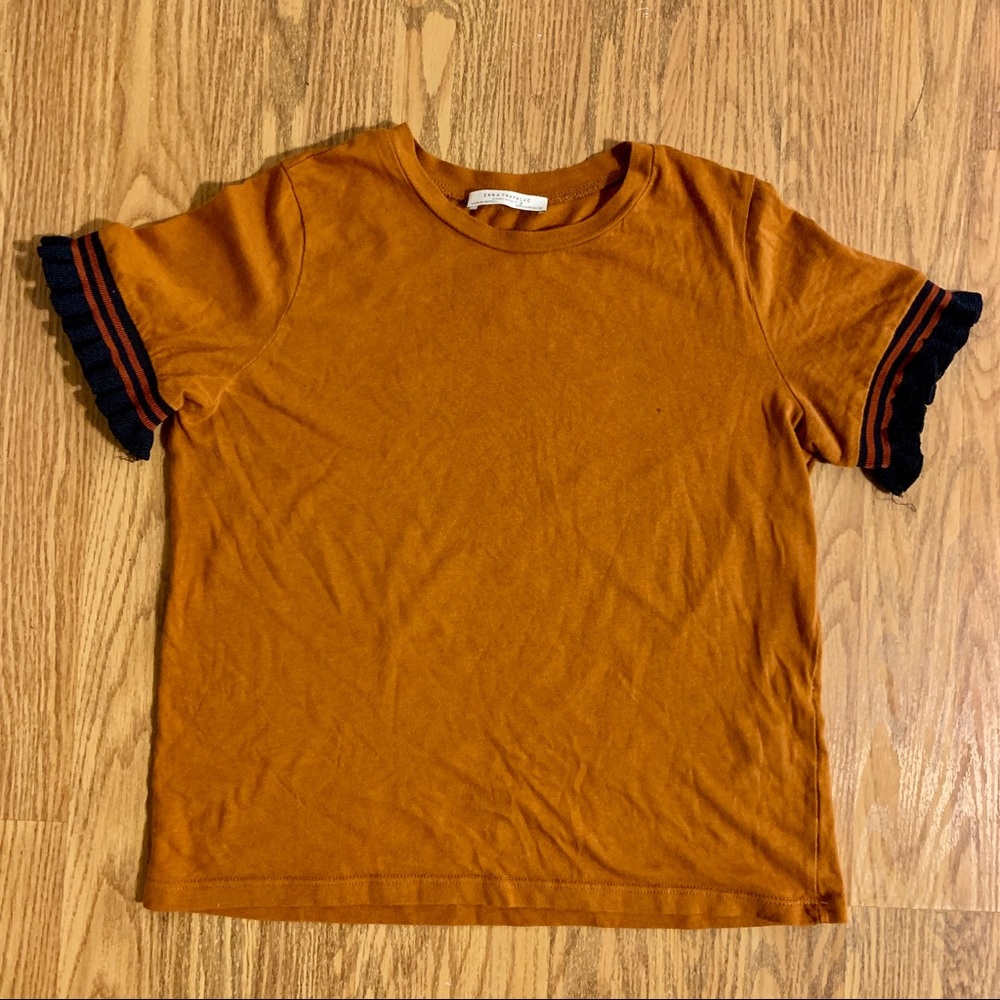 Zara ruffled t shirt top